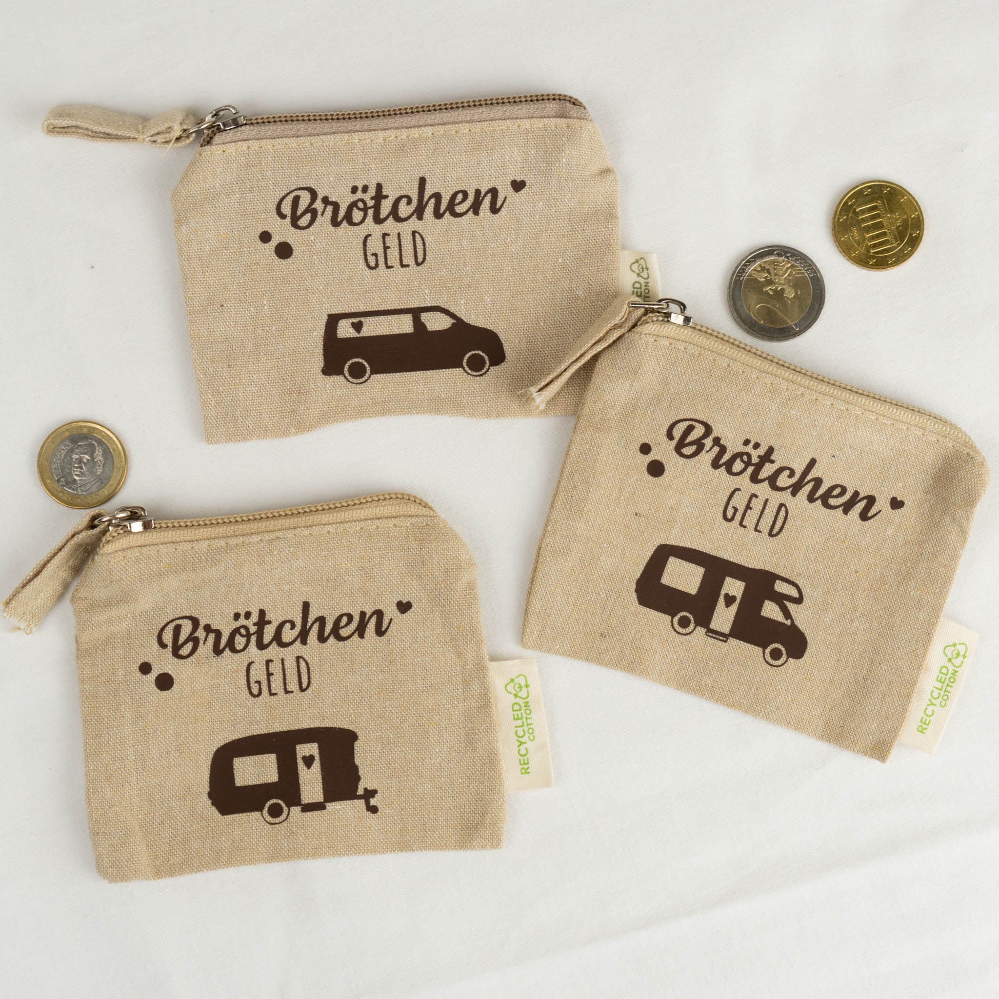 Kleingeldtasche „Brötchengeld“ Camping