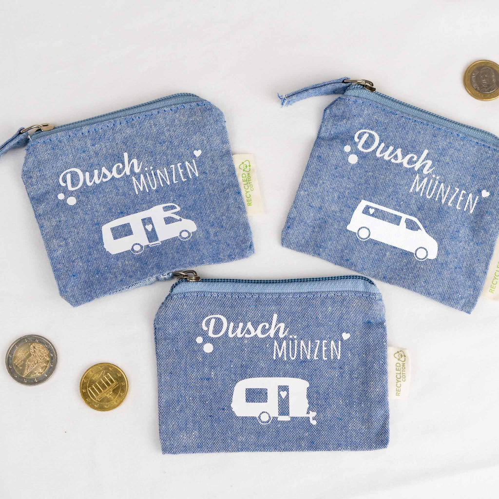 Kleingeldtasche „Duschmünzen“ Camping