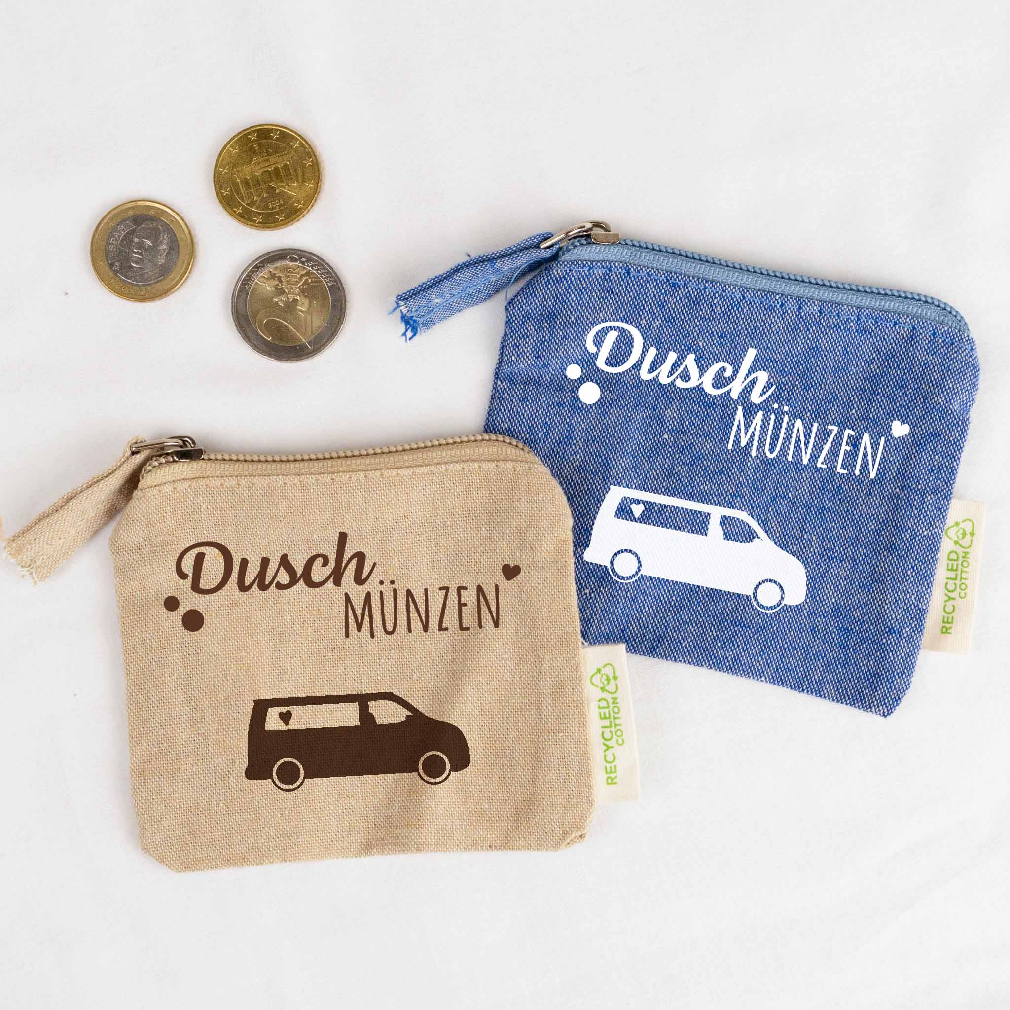 Kleingeldtasche „Duschmünzen“ Camping