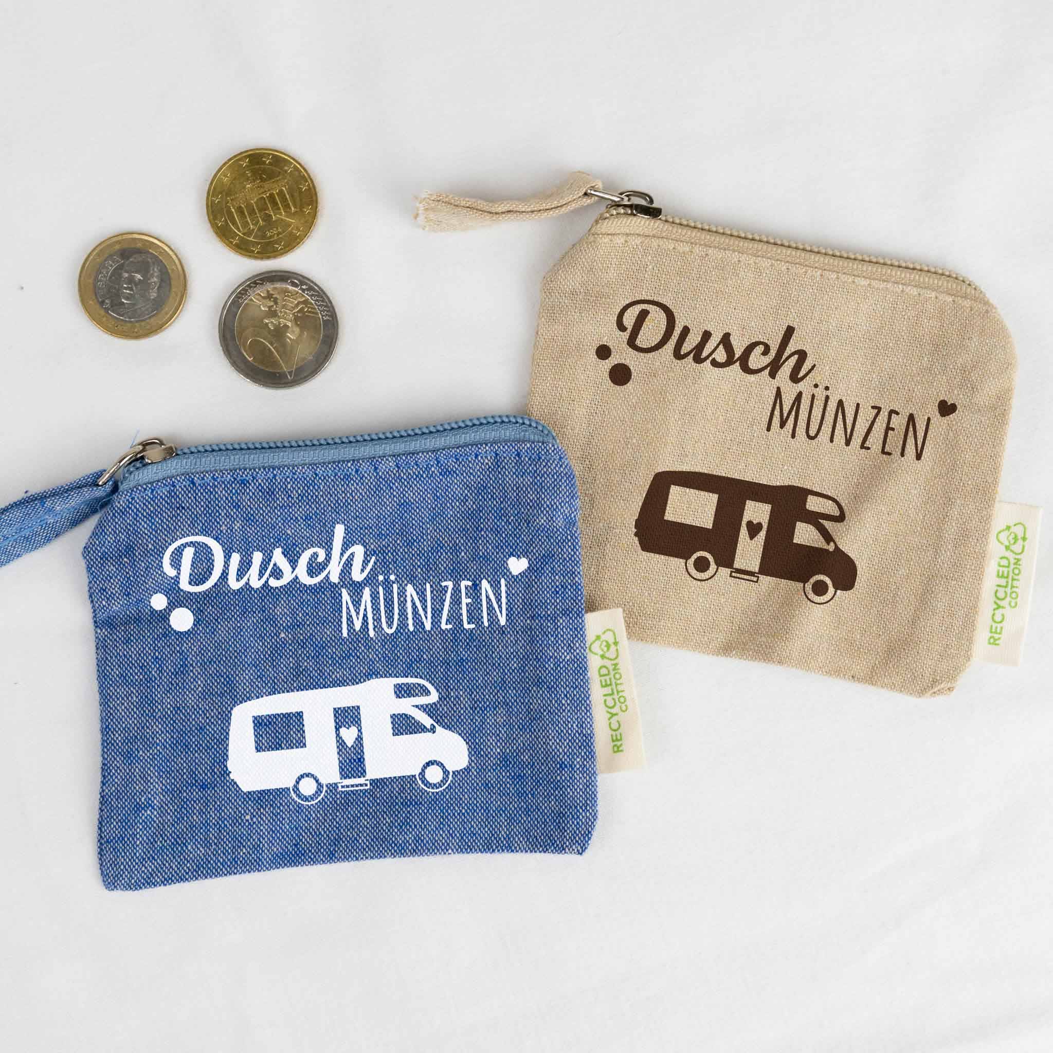 Kleingeldtasche „Duschmünzen“ Camping