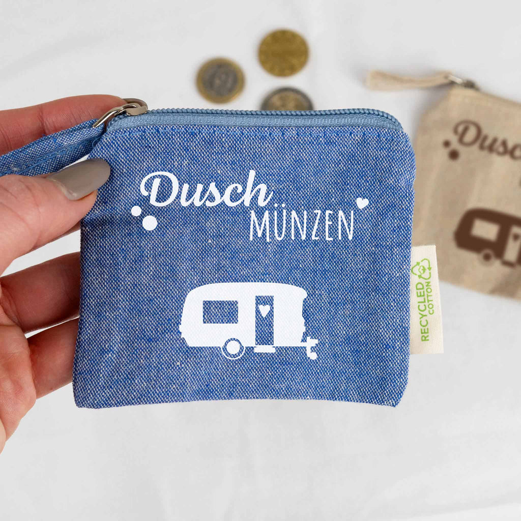 Kleingeldtasche „Duschmünzen“ Camping