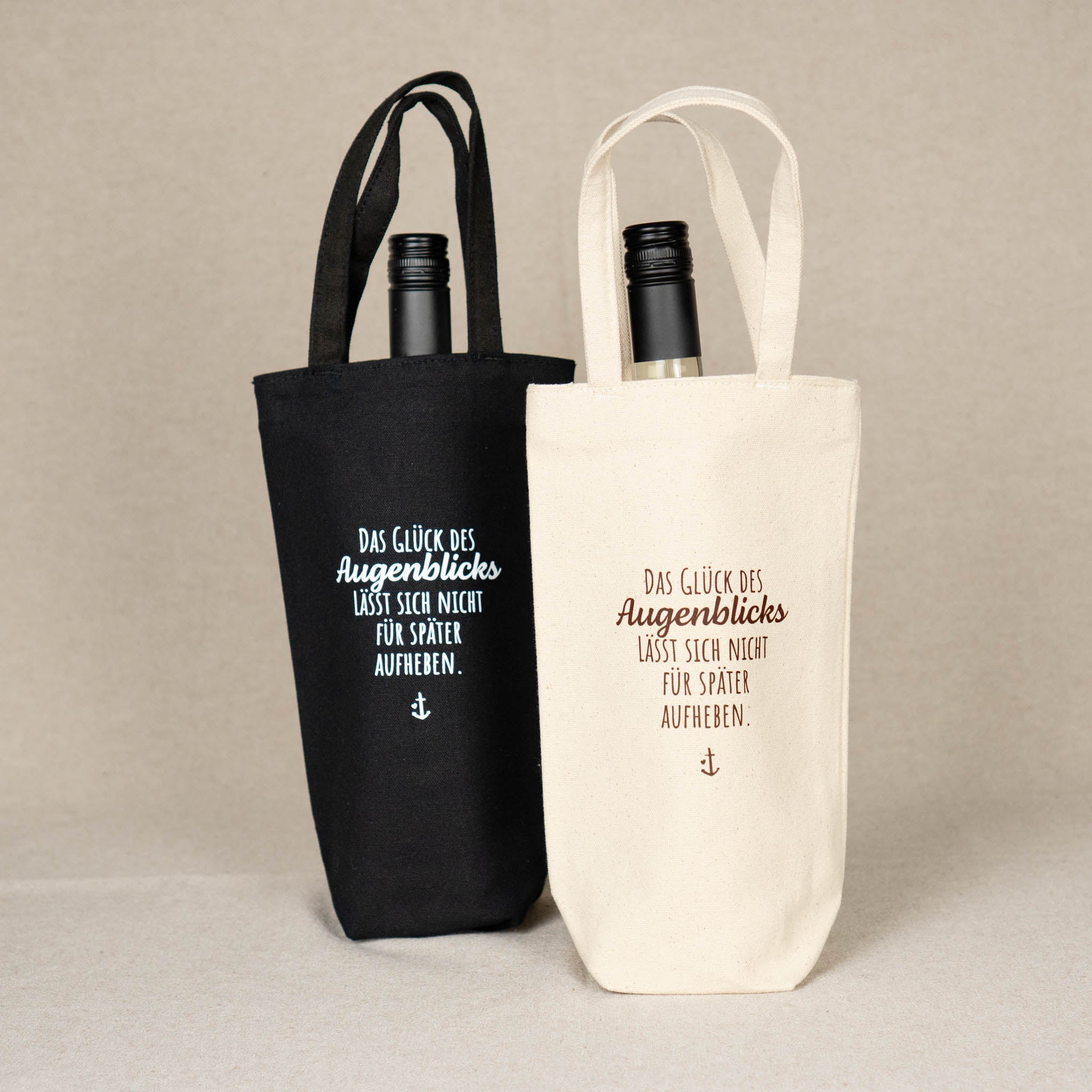 Flaschentasche "Das Glück des Augenblicks"