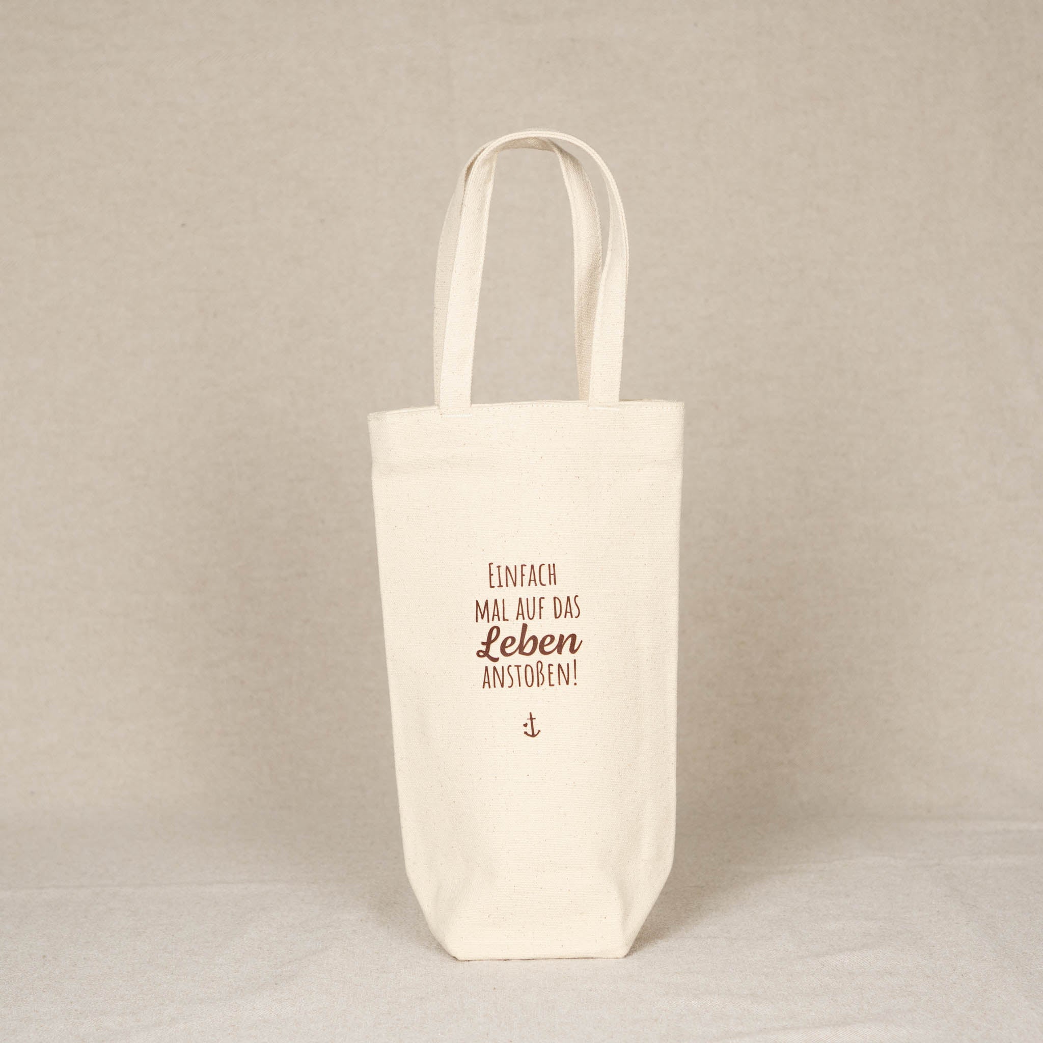 Flaschentasche "Auf's Leben anstoßen"