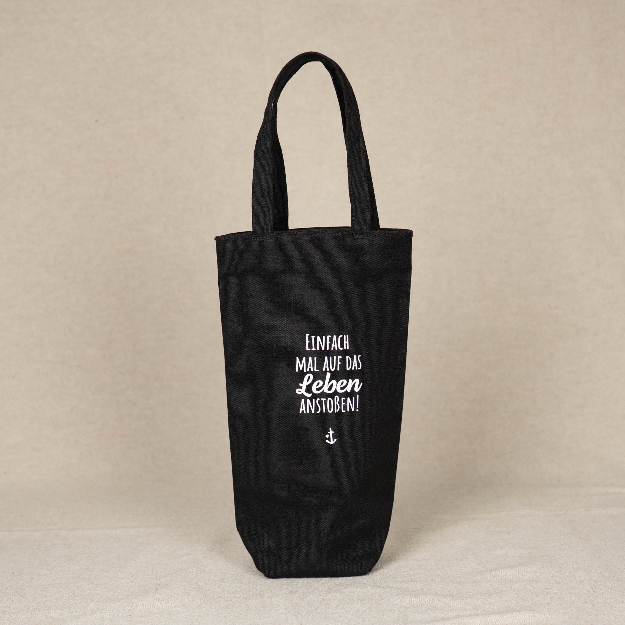 Flaschentasche "Auf's Leben anstoßen"