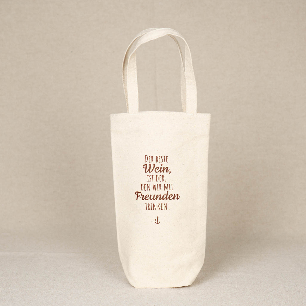 Flaschentasche "Wein mit Freunden"